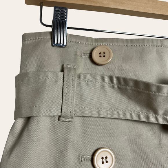 Club Monaco Newman Beige High Waist Double Breasted Button Front Belted Skirt - Picture 2 of 10